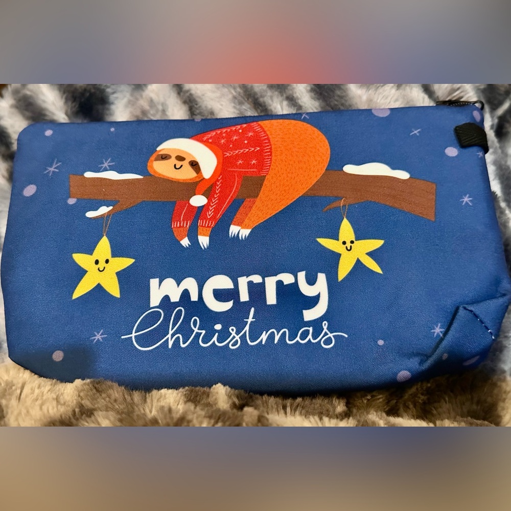 Festive Sloth Christmas Pillow Cover